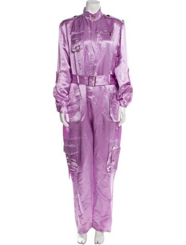 Blumarine Jumpsuits and Rompers Linen Turtleneck Jumpsuit Us8, It44 | M