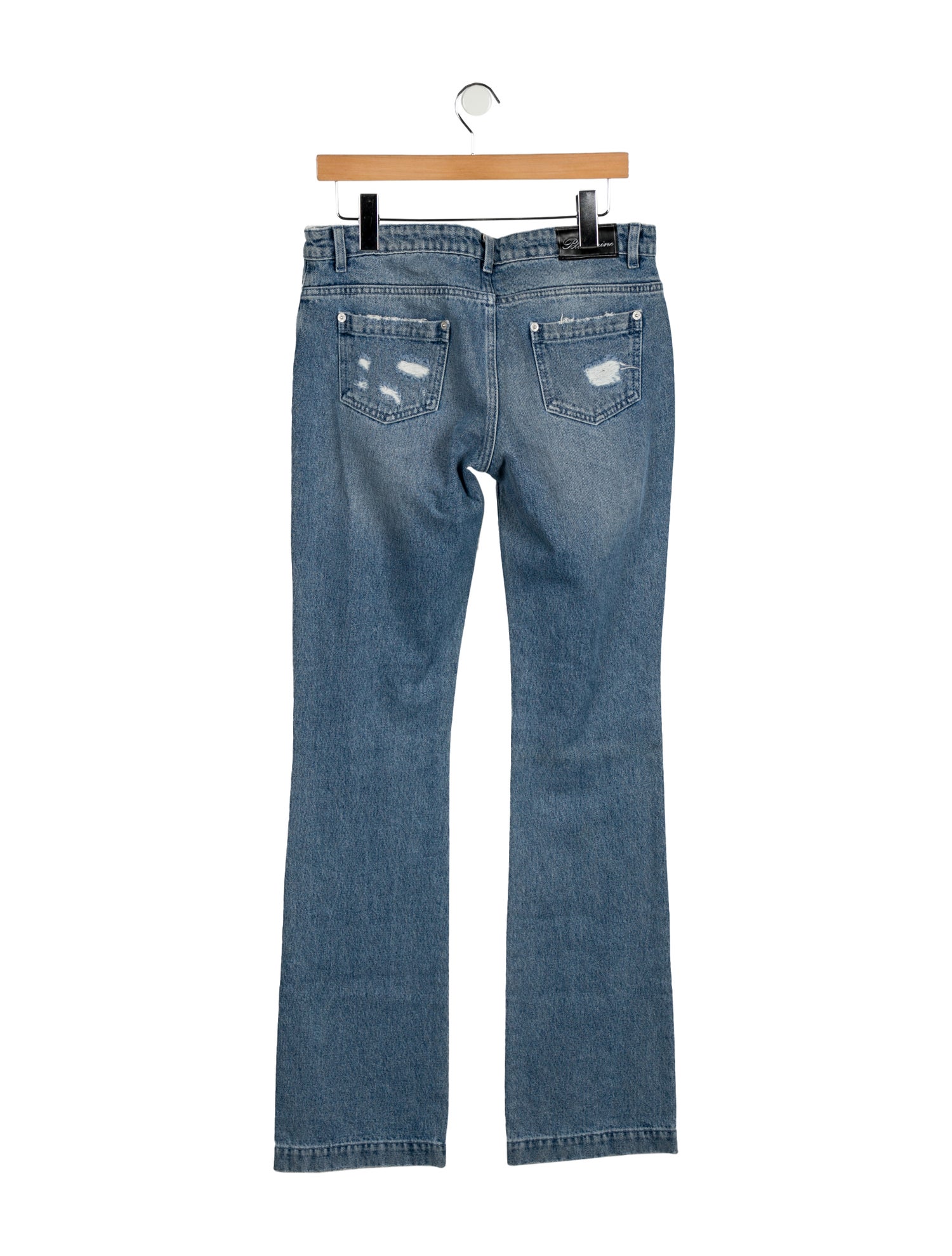 Blumarine Mid-Rise Wide Leg Jeans