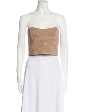 Blumarine Strapless Crop Top