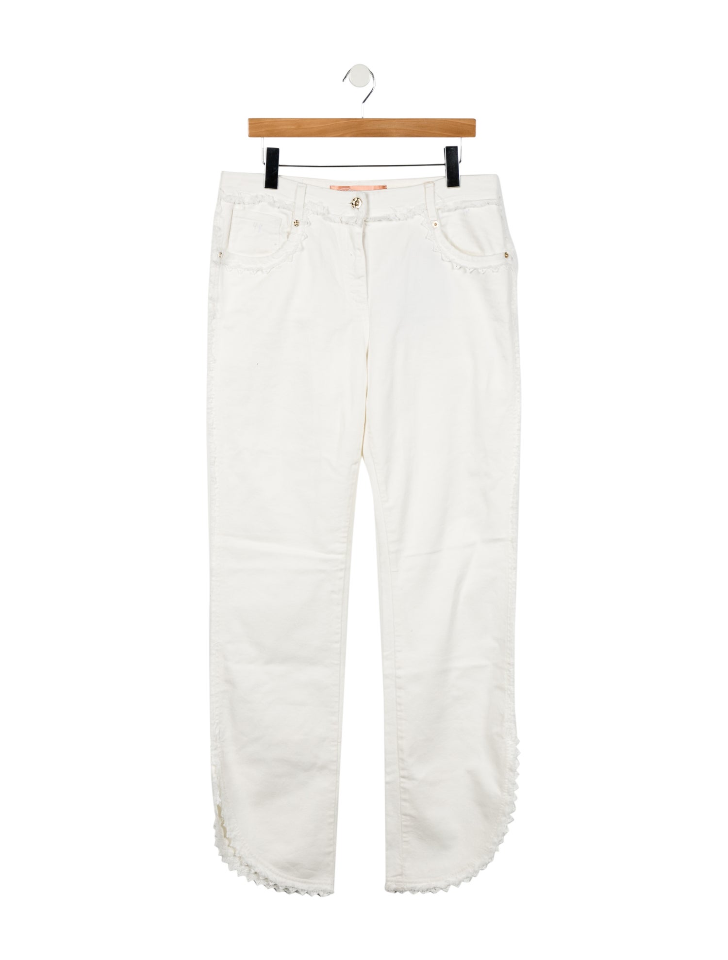 Blumarine High-Rise Straight Leg Jeans