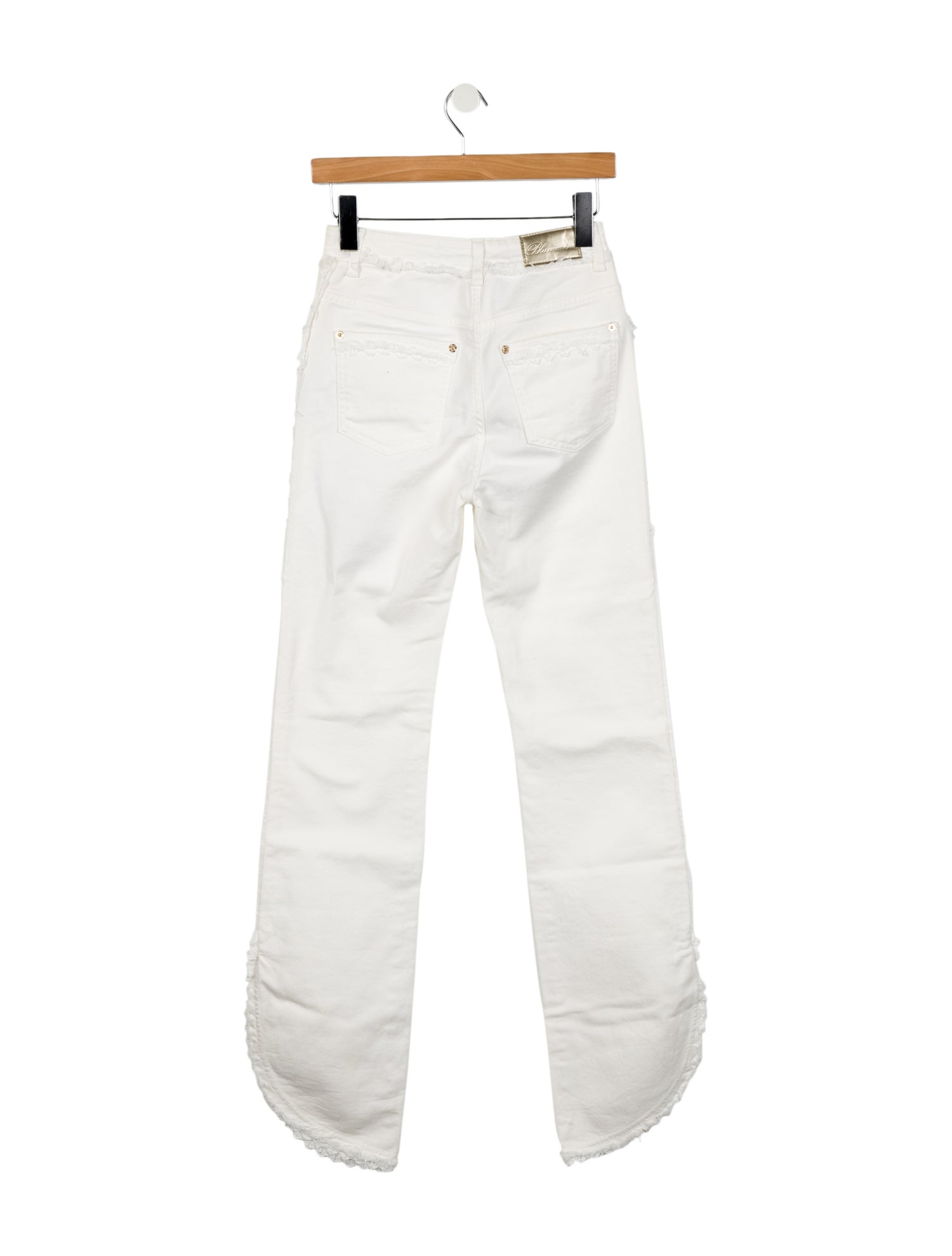 Blumarine Mid-Rise Wide Leg Jeans