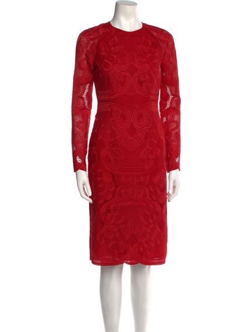 Blumarine Dresses Crew Neck Knee-Length Dress Us6, It42 | M