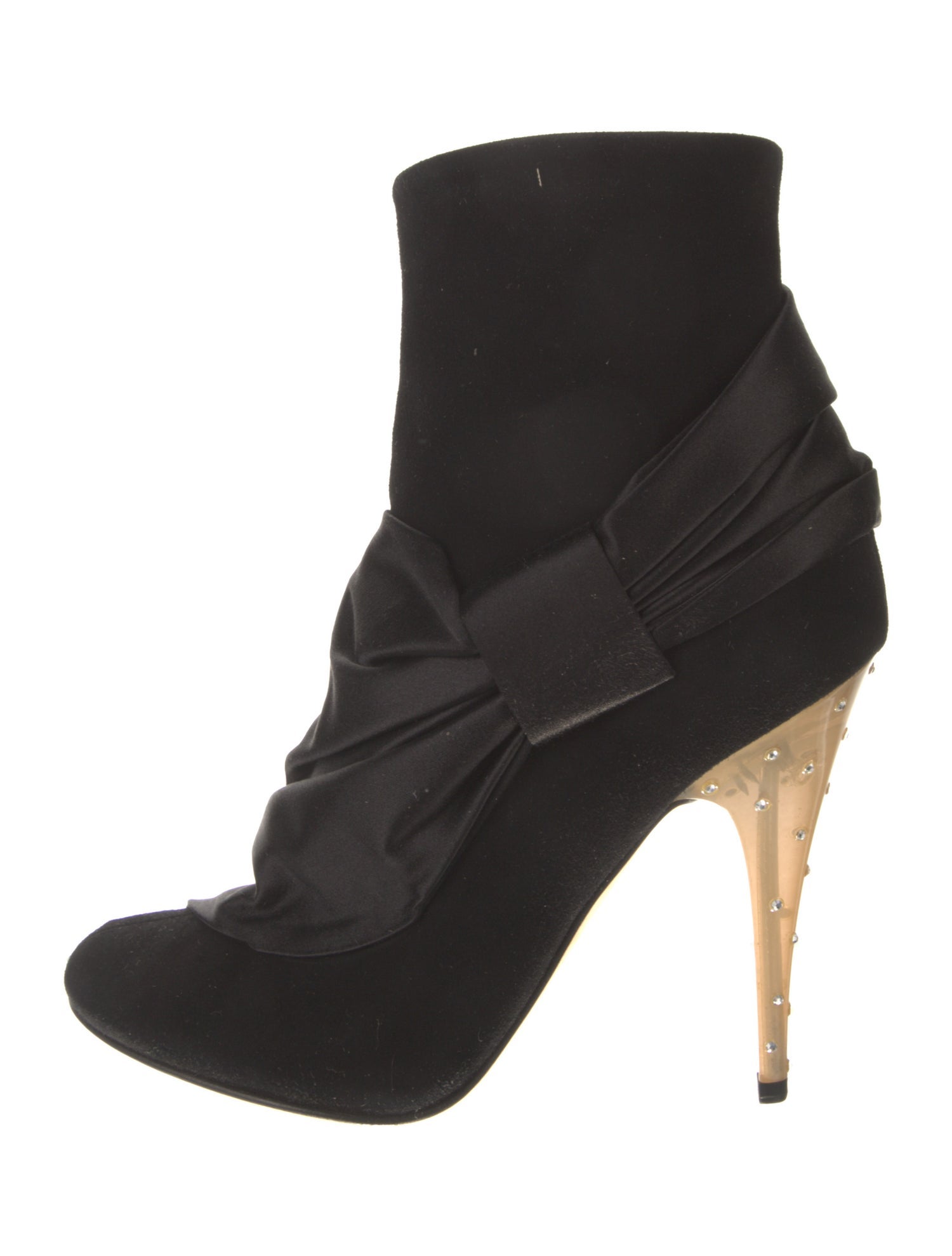 Blumarine Suede Crystal Embellishments Boots