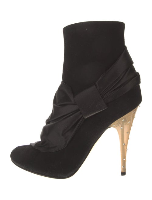 Blumarine Suede Crystal Embellishments Boots
