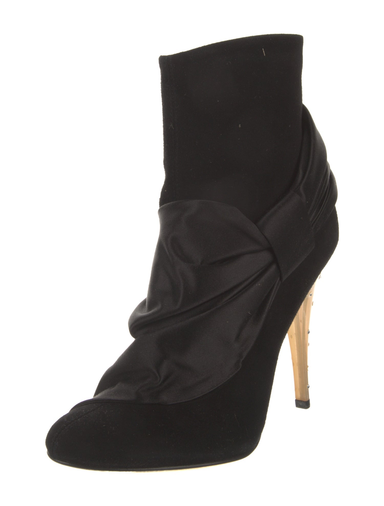 Blumarine Suede Crystal Embellishments Boots