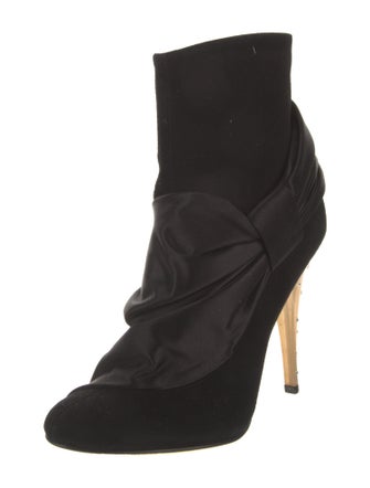 Blumarine Suede Crystal Embellishments Boots