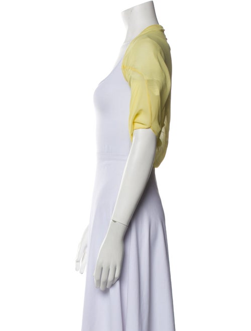 Blumarine Silk Open Front Crop Top