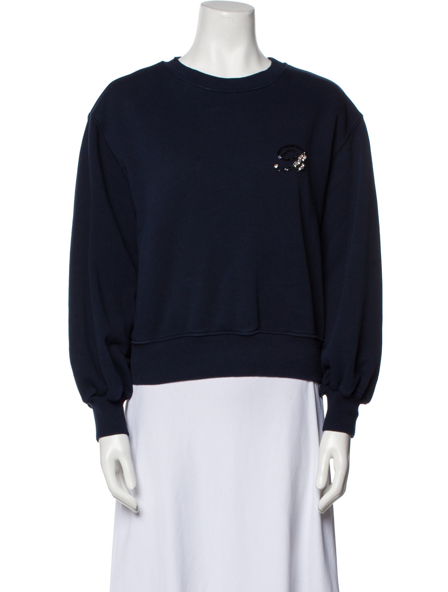 Blumarine Crew Neck Long Sleeve Sweatshirt