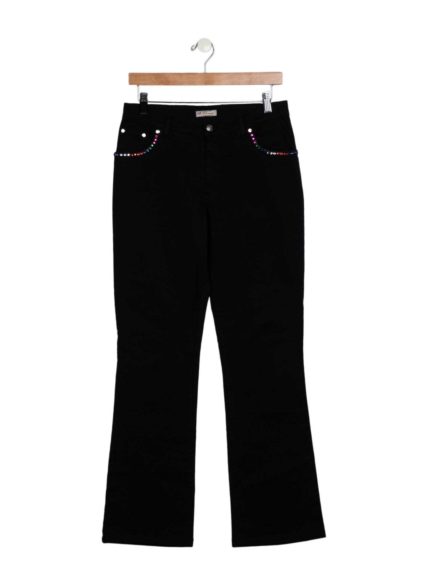 Blumarine Mid-Rise Wide Leg Jeans