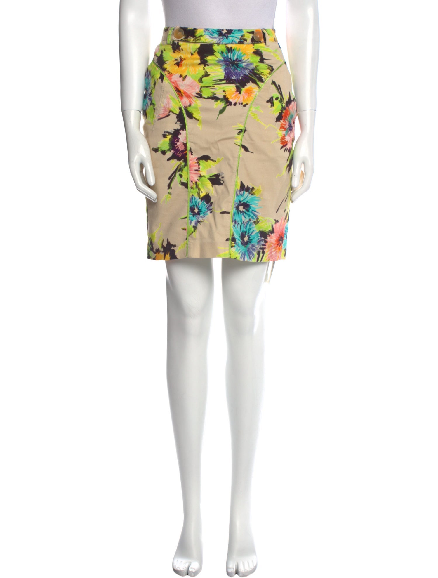 Blumarine Floral Print Mini Skirt