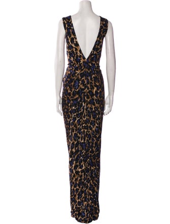 Blumarine Animal Print Long Dress