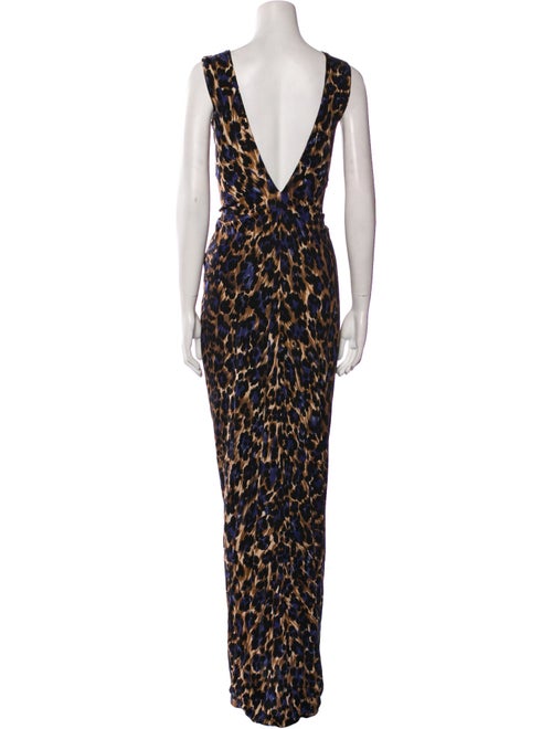 Blumarine Animal Print Long Dress