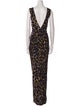 Blumarine Animal Print Long Dress