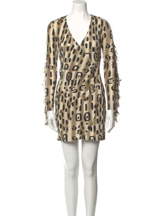 Blumarine Animal Print Mini Dress