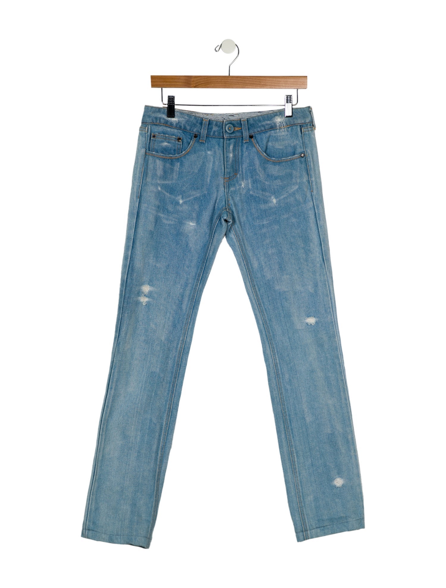 Blumarine Mid-Rise Straight Leg Jeans