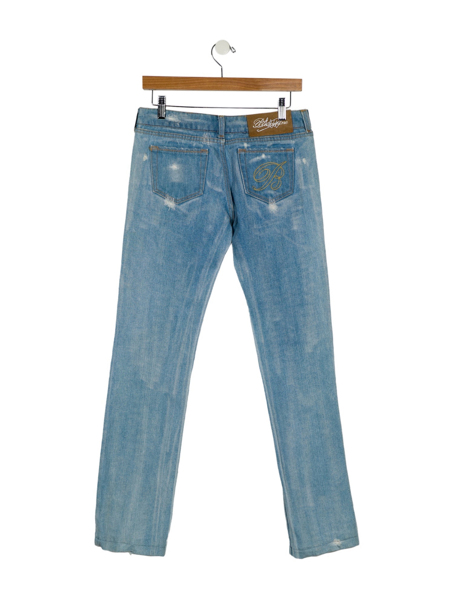 Blumarine Mid-Rise Straight Leg Jeans