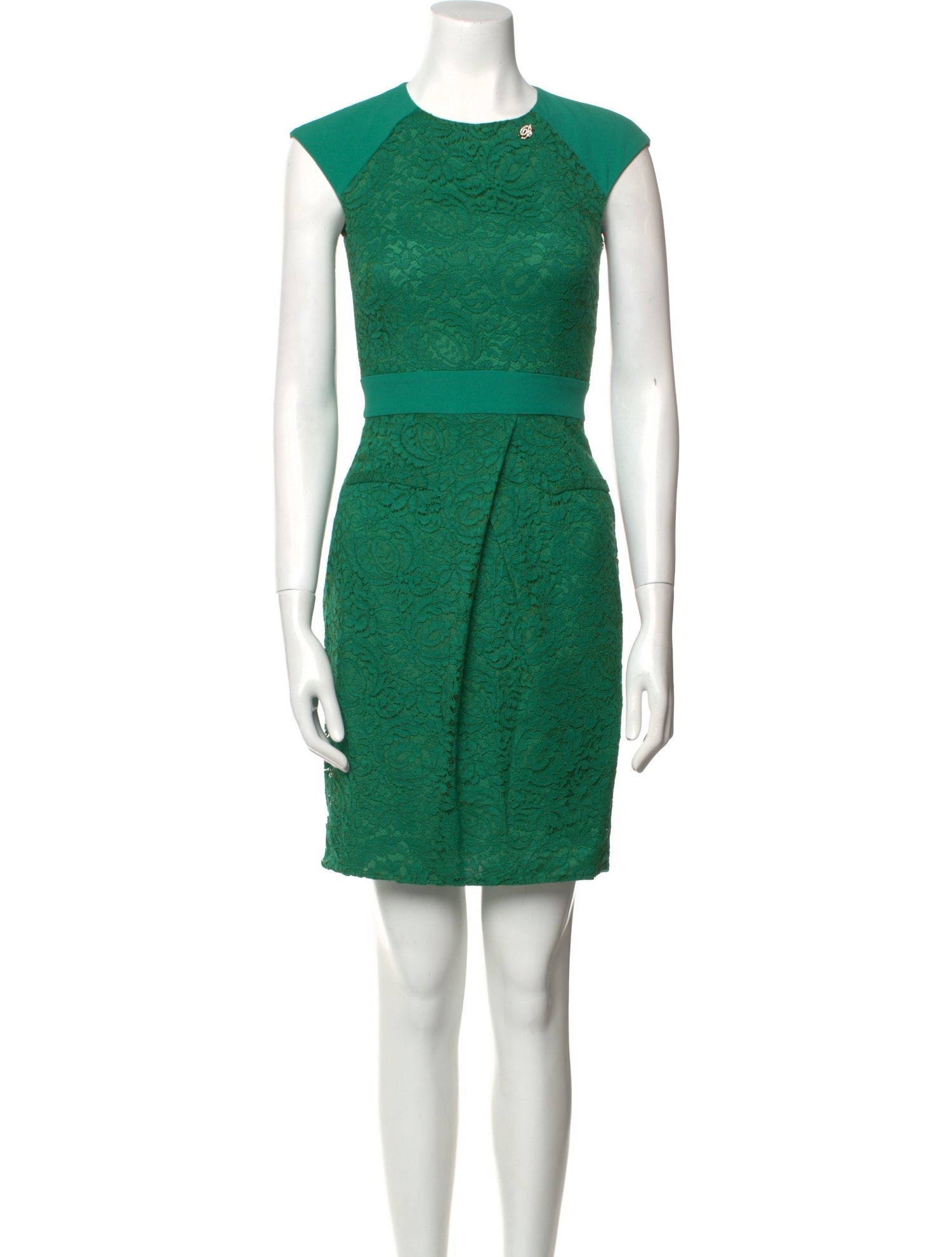 Blumarine Crew Neck Mini Dress