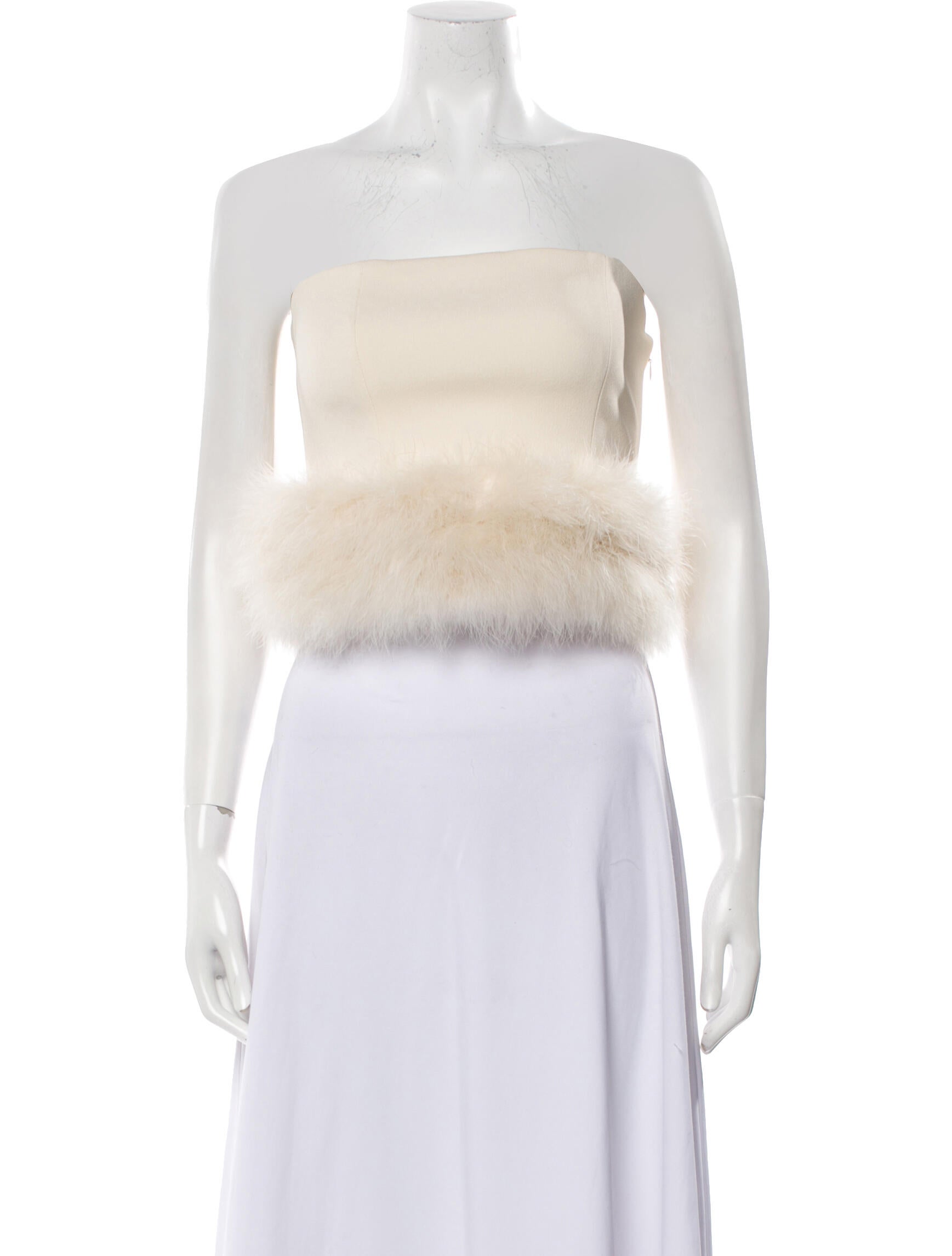 Blumarine Strapless Crop Top