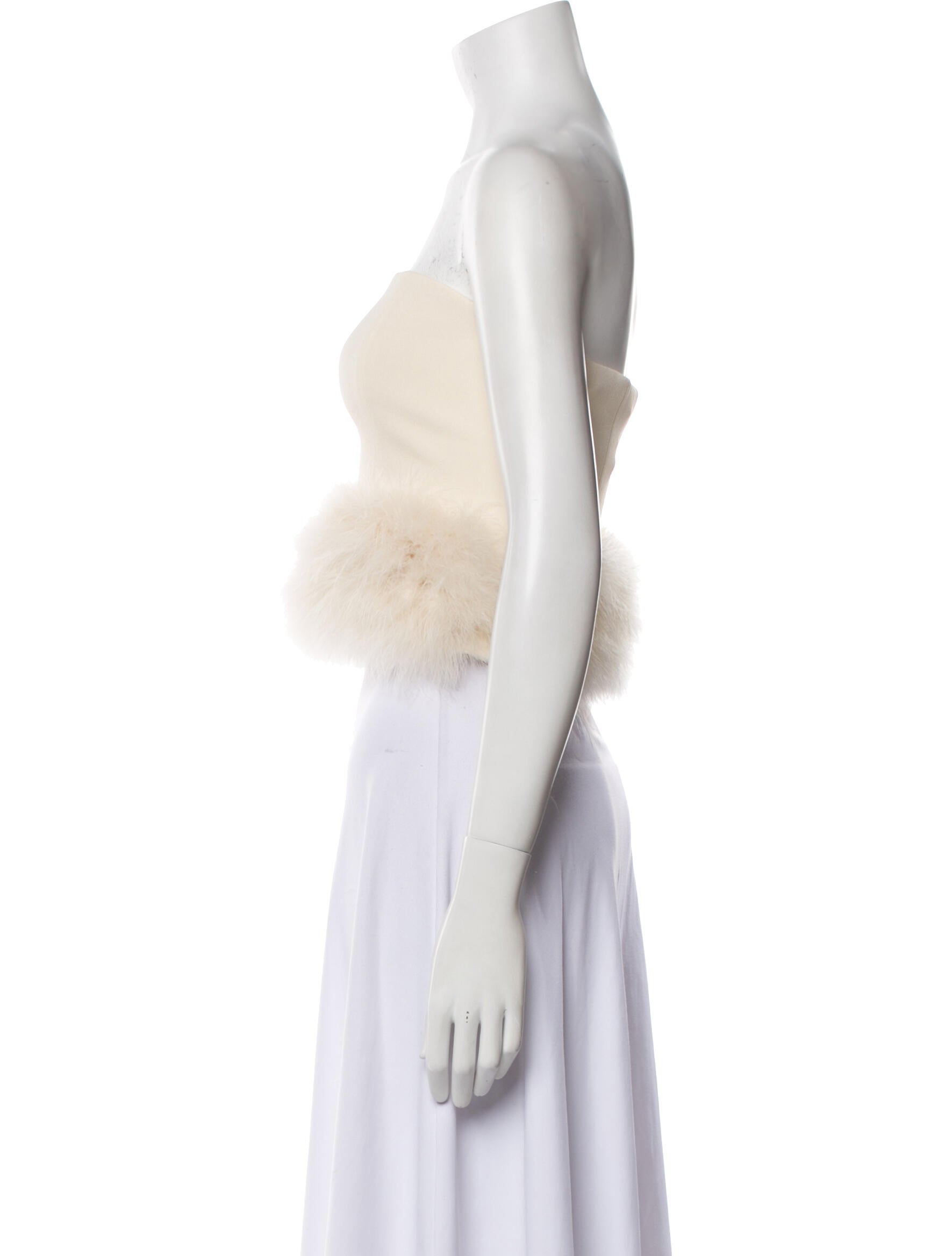 Blumarine Strapless Crop Top