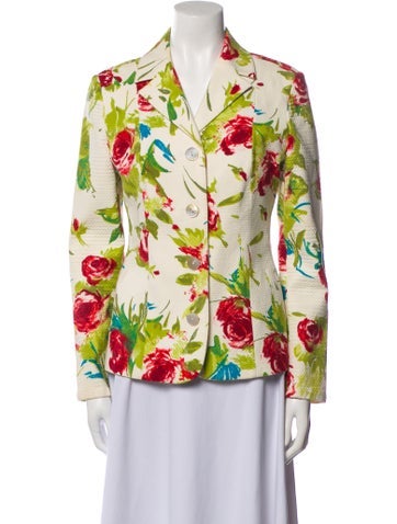 Blumarine Jackets Floral Print Blazer Us8, It44 | XS