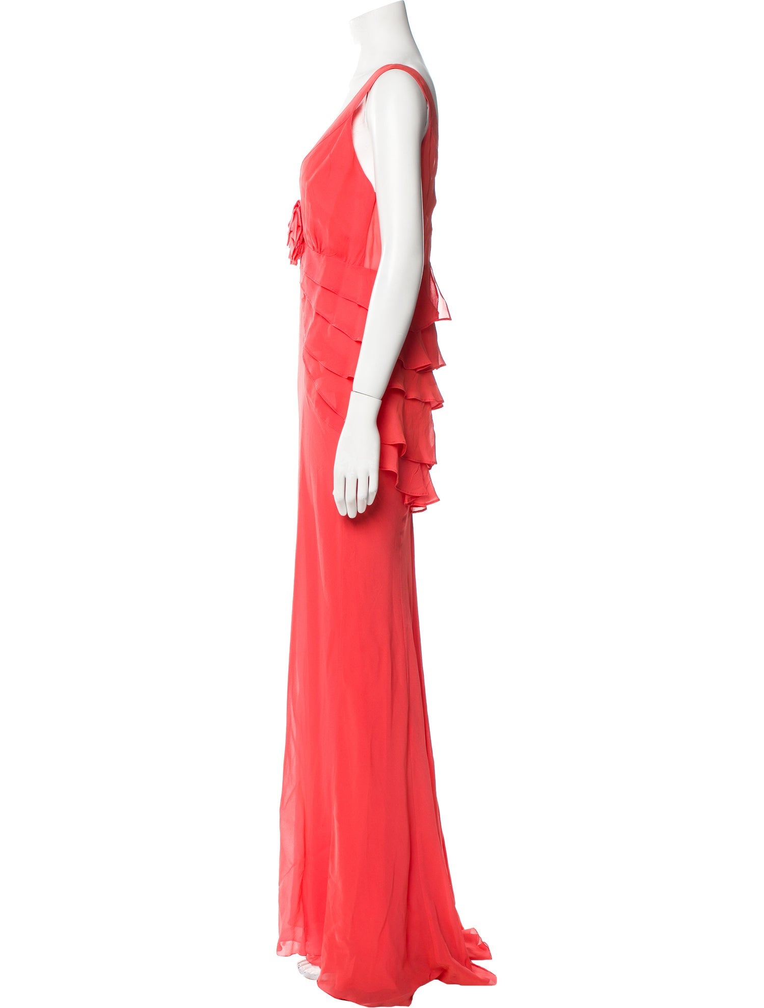 chinese dress ladies A-Line Straps Sky Blue Chiffon Ruffles Long Prom Dress