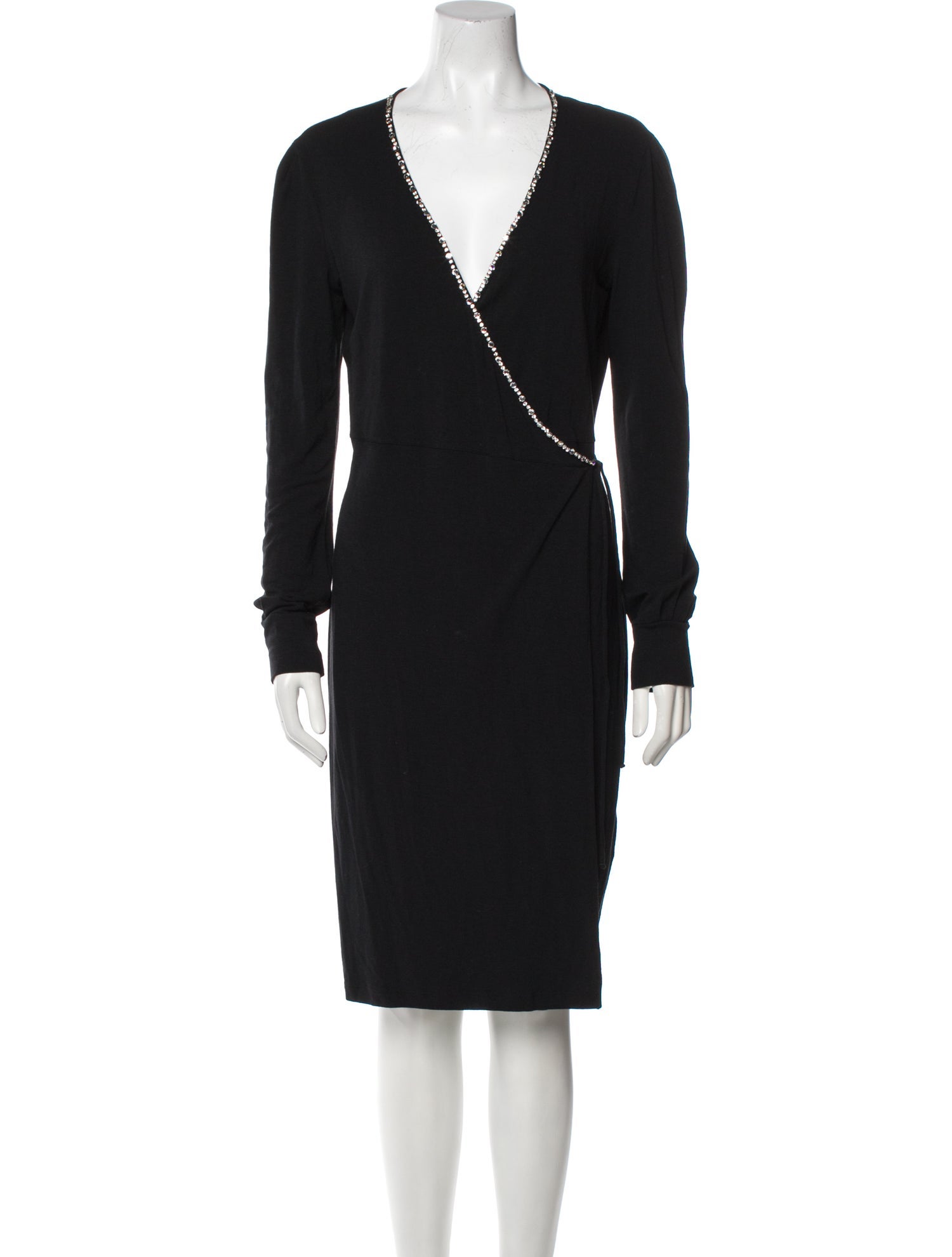 Blumarine V-Neck Midi Length Dress