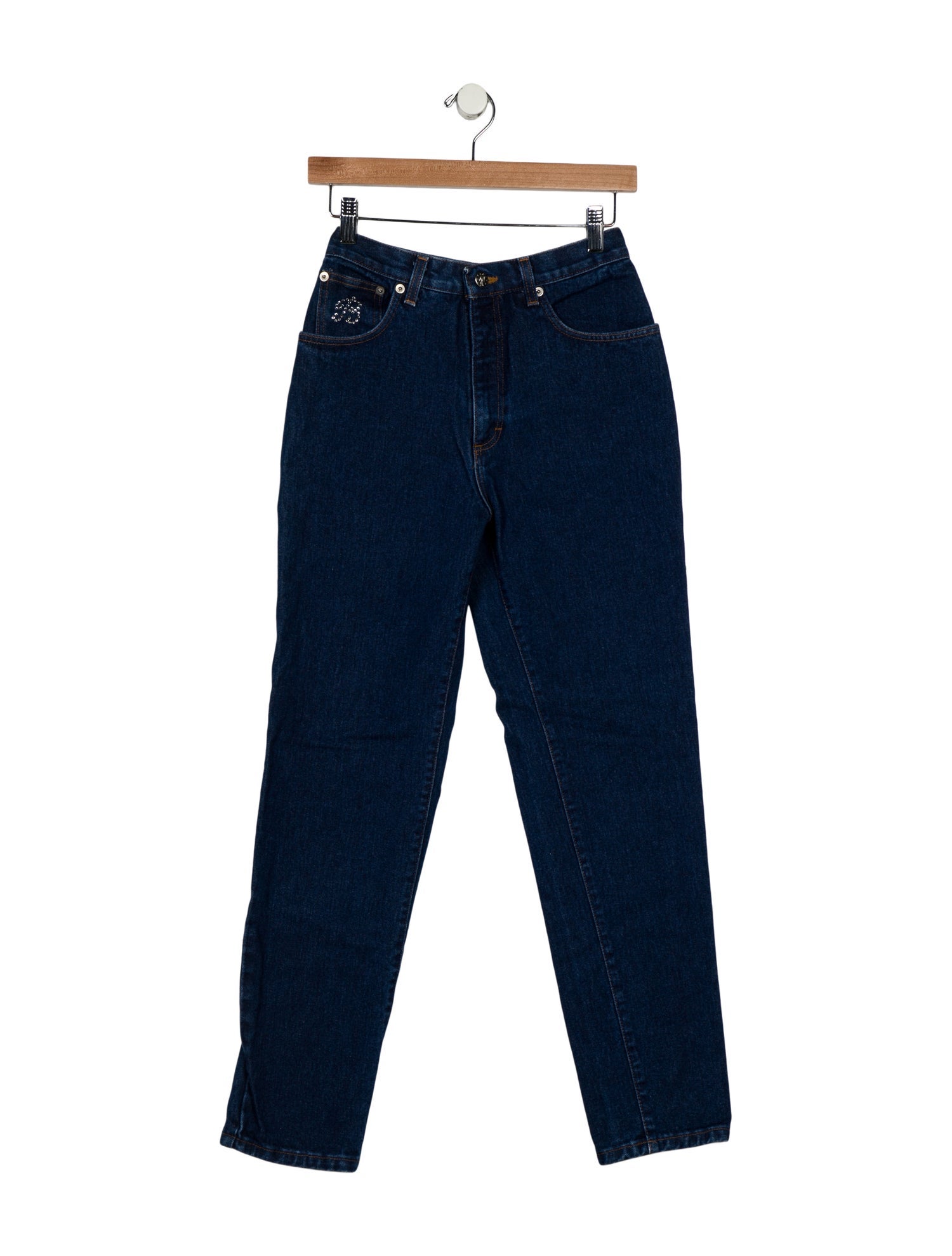 Blumarine High-Rise Straight Leg Jeans