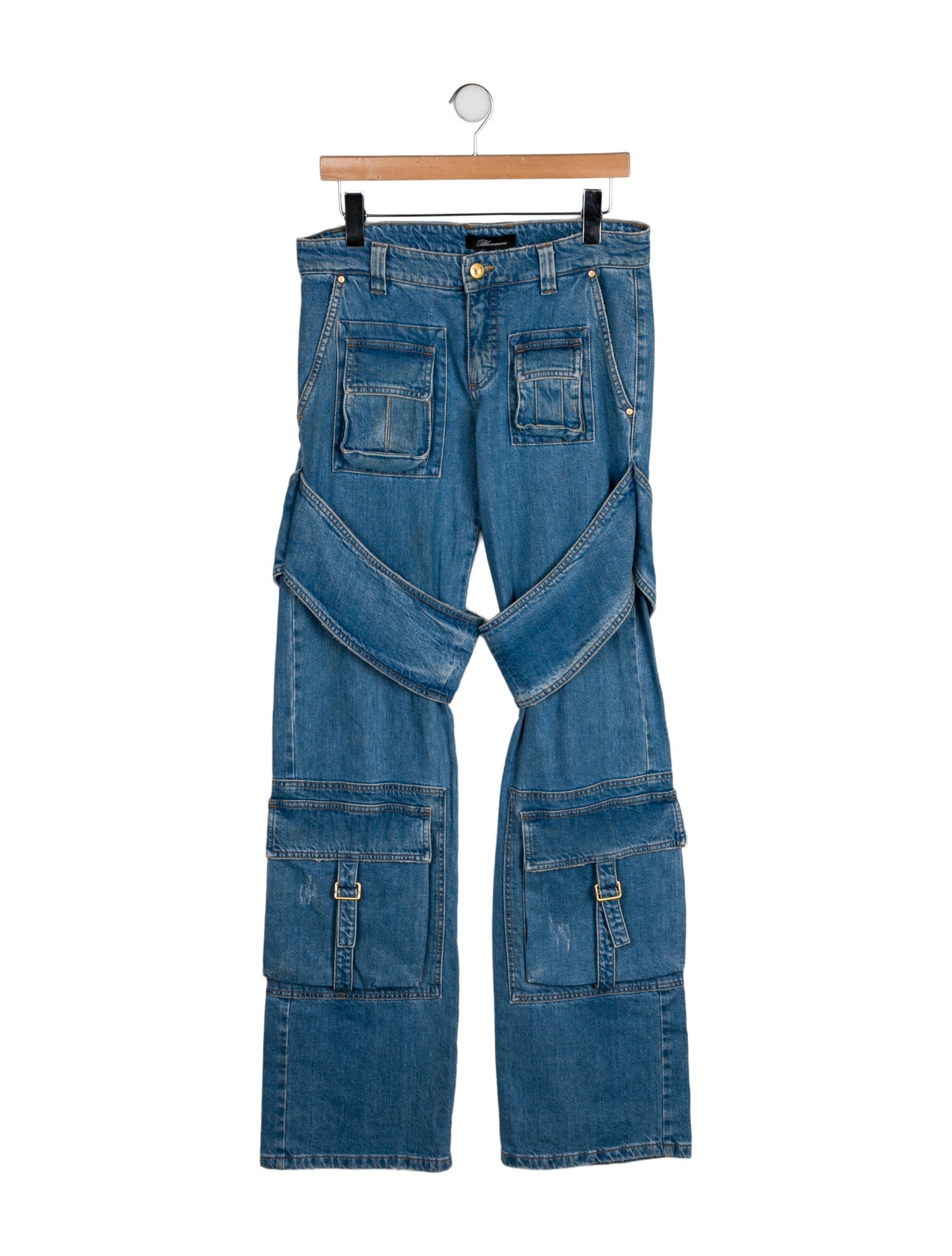 Blumarine Mid-Rise Wide Leg Jeans