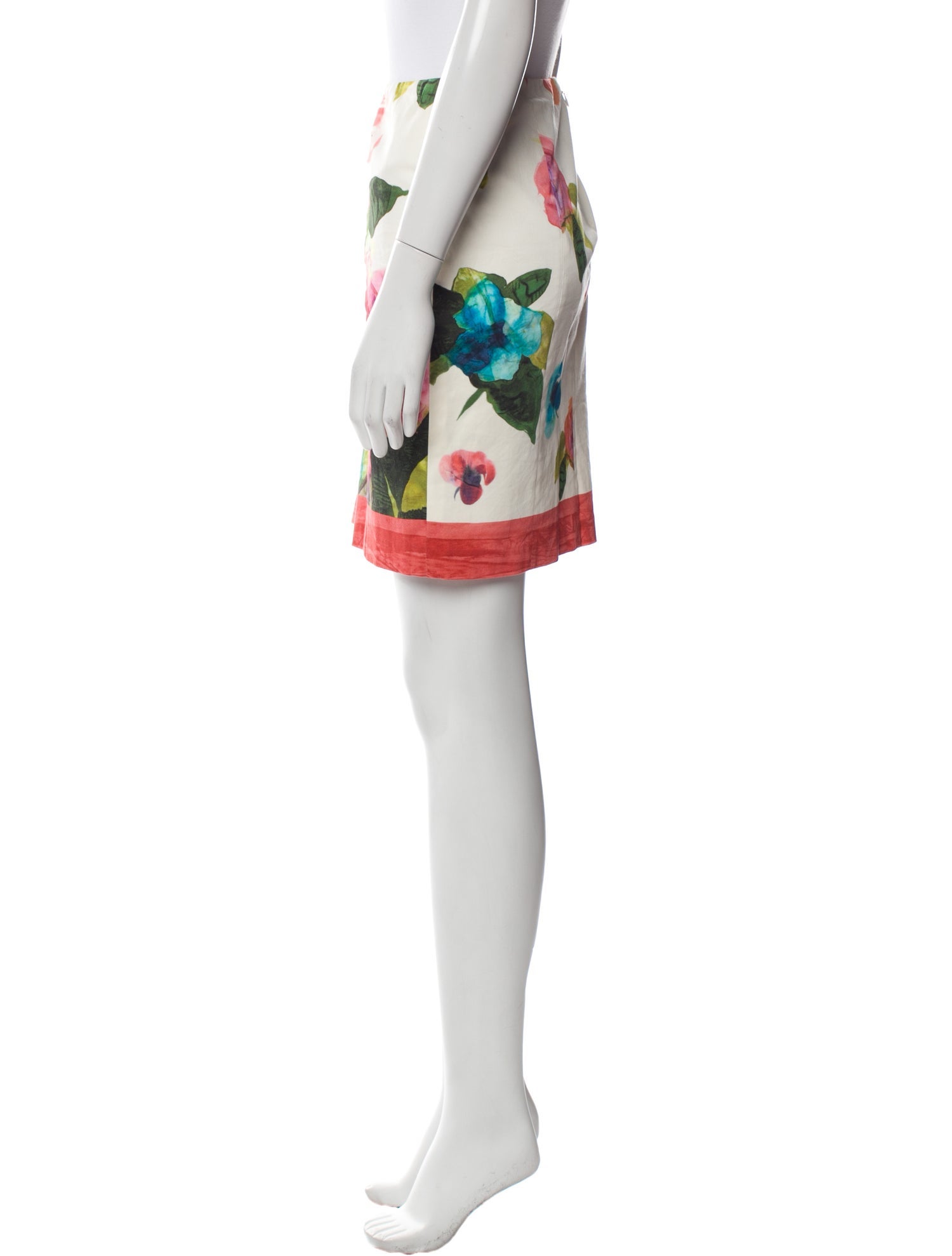 Blumarine Floral Print Mini Skirt