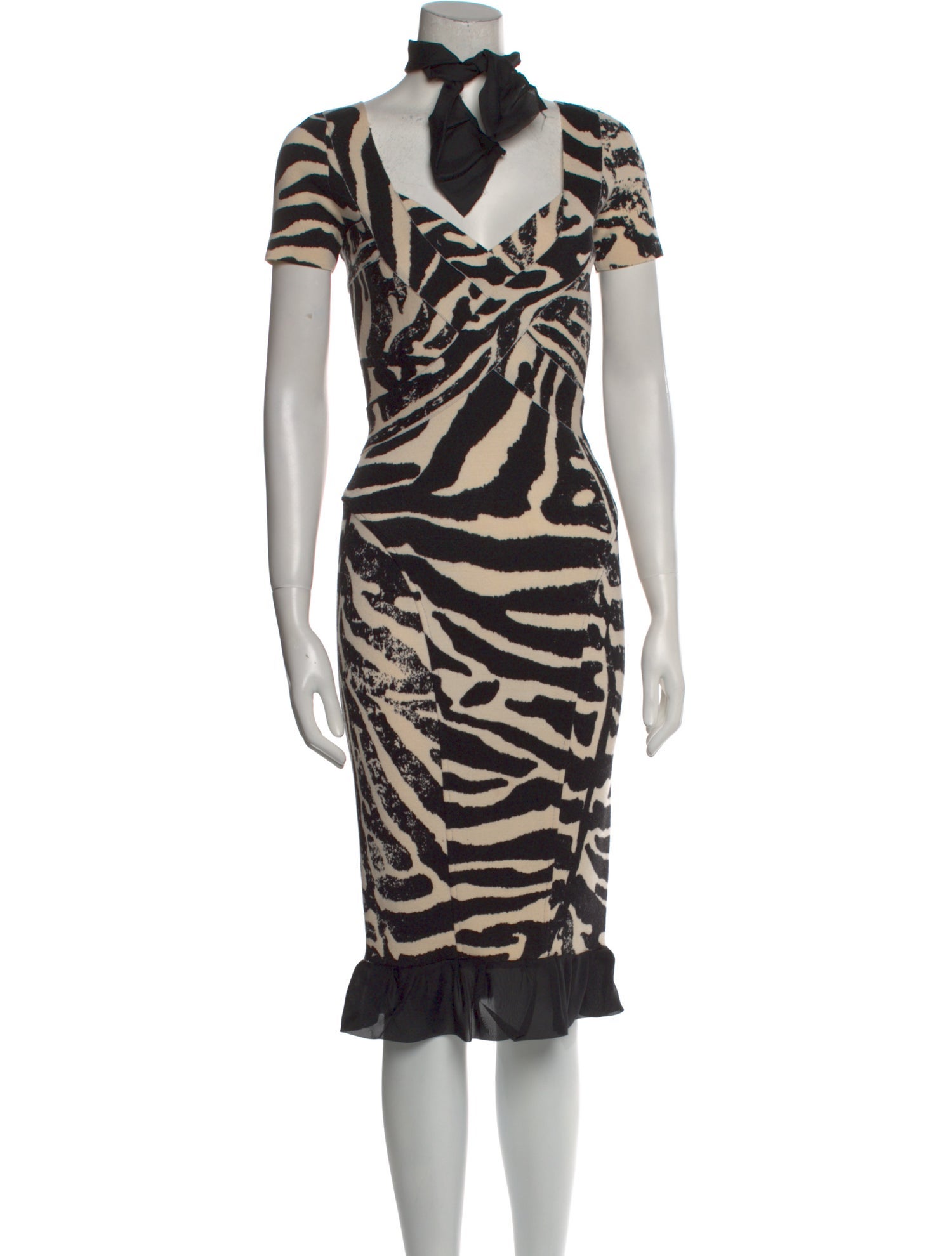 Blumarine Wool Midi Length Dress