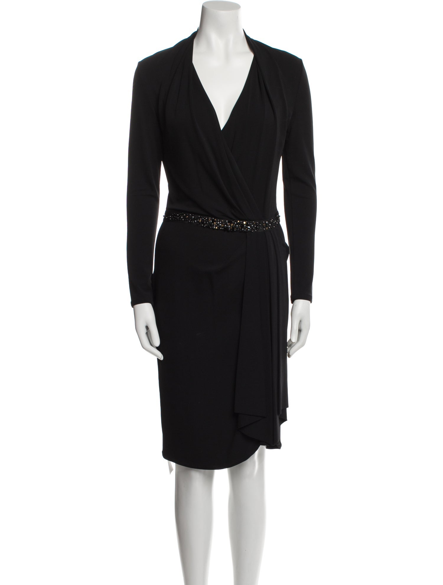 Blumarine V-Neck Knee-Length Dress