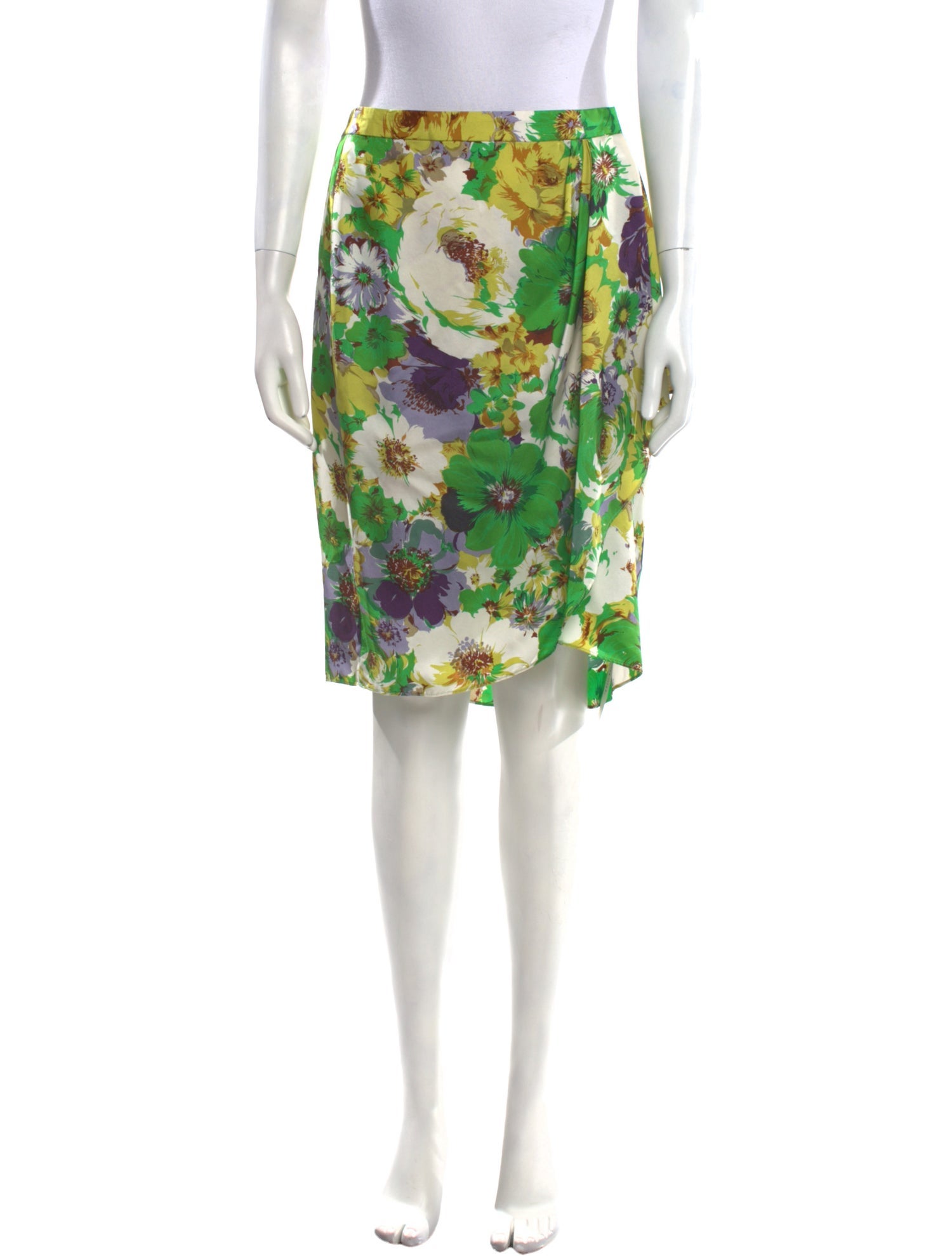 Blumarine Silk Knee-Length Skirt w/ Tags