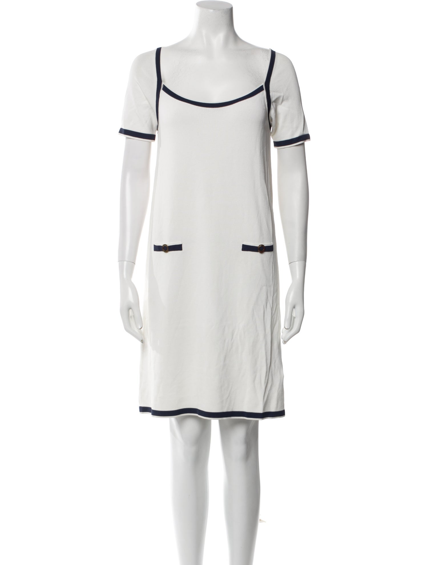 Blumarine Scoop Neck Mini Dress