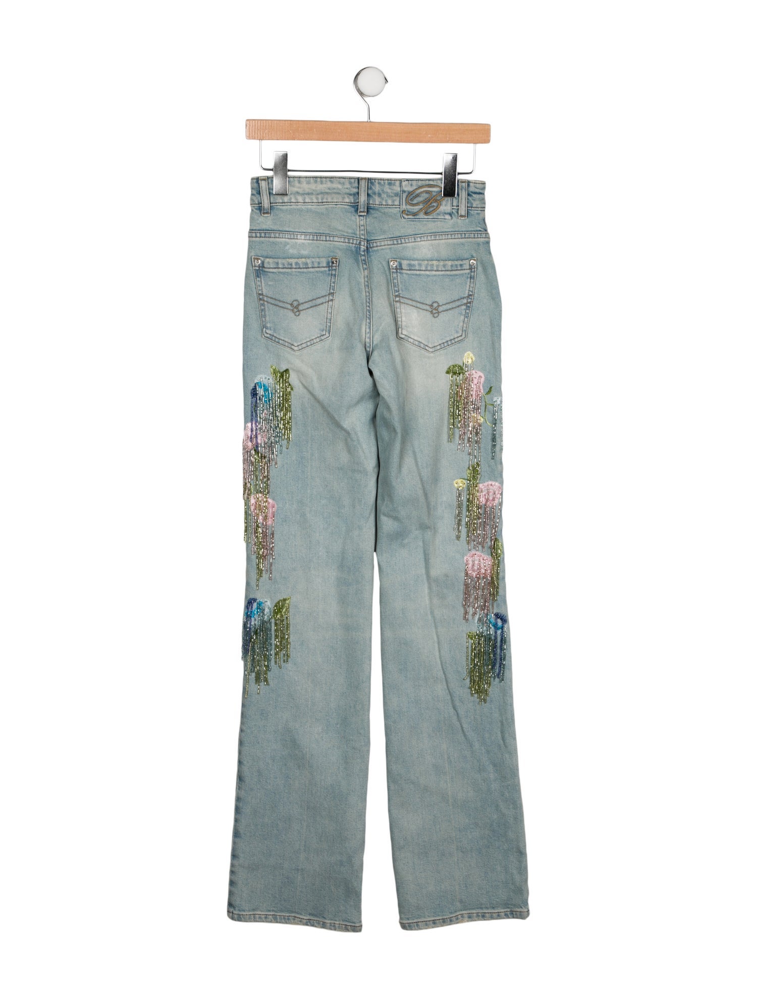 Blumarine Mid-Rise Wide Leg Jeans w/ Tags