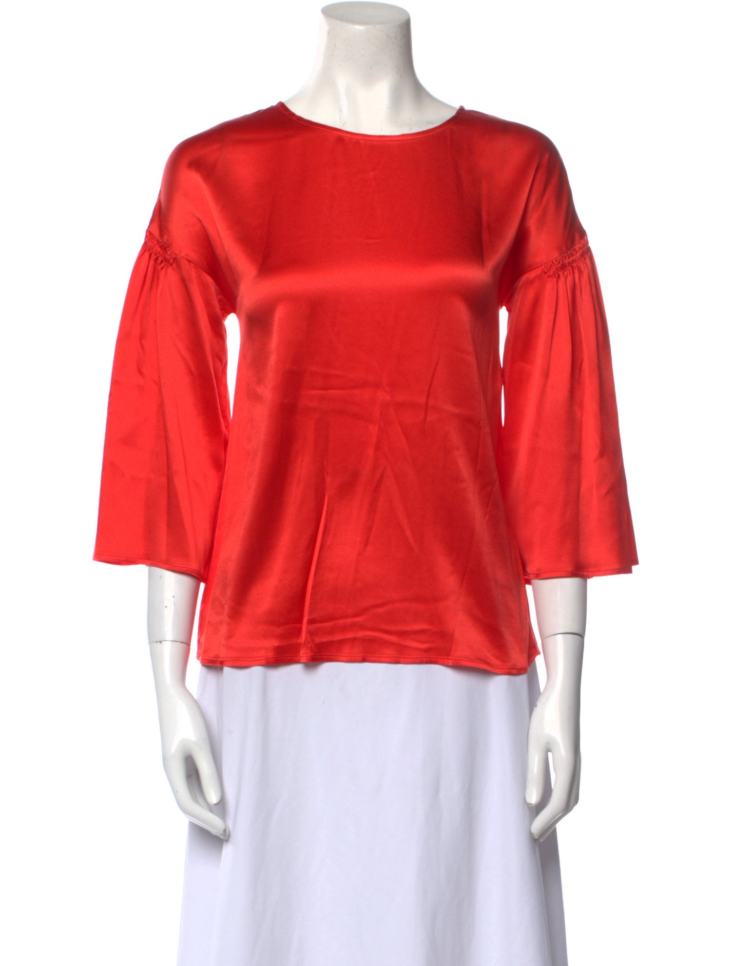 Blumarine Silk Crew Neck Blouse