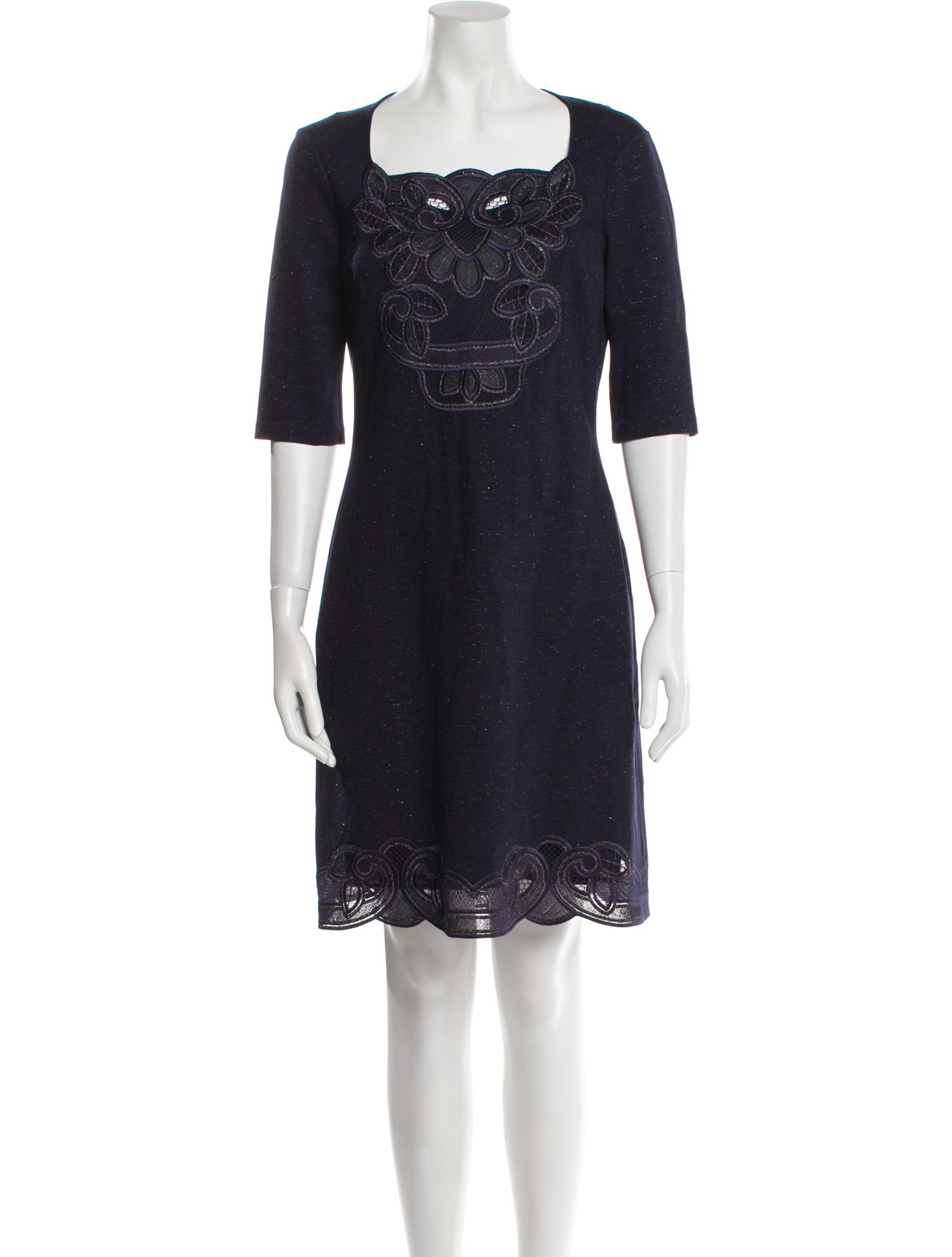 Blumarine Square Neckline Mini Dress