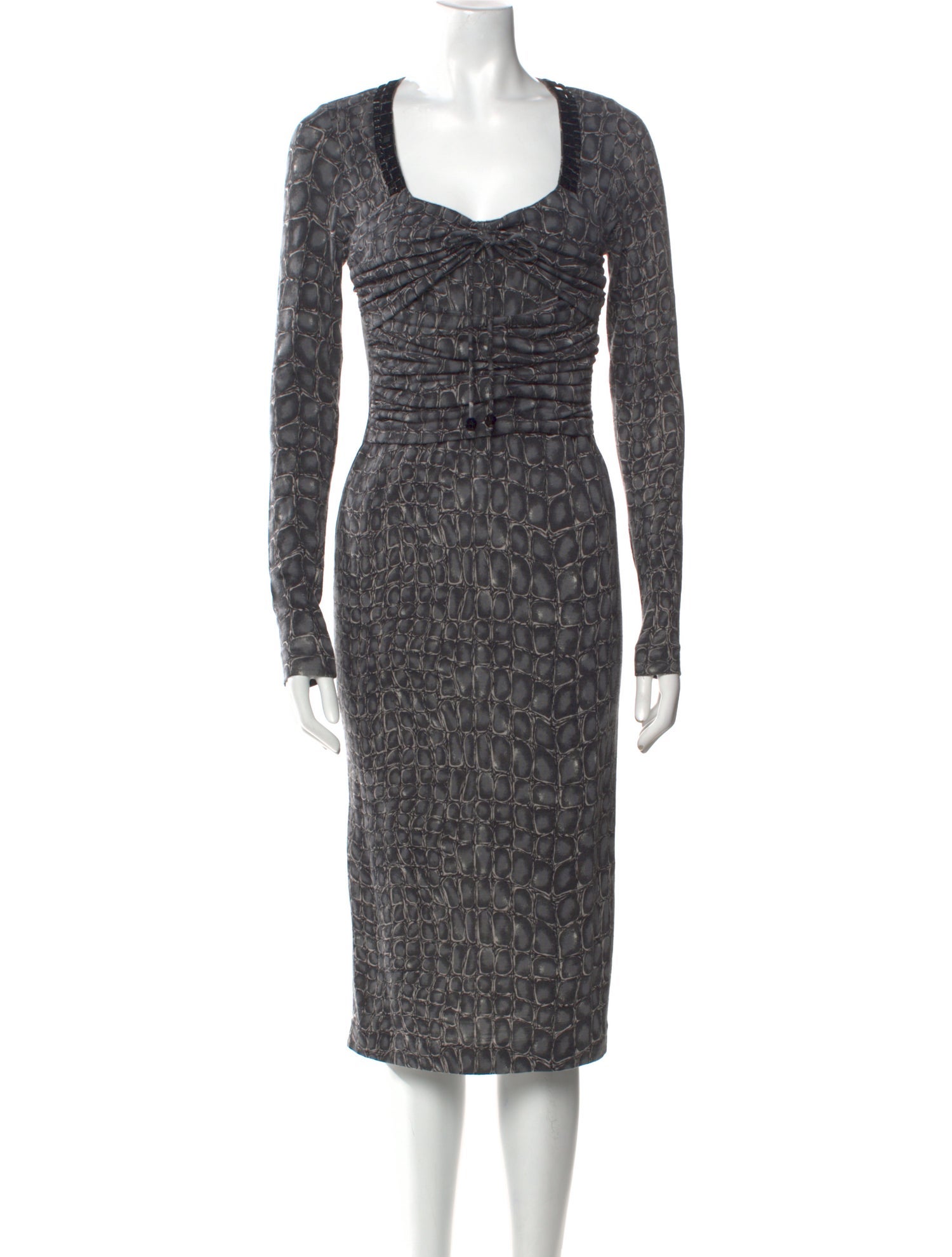 Blumarine Wool Midi Length Dress