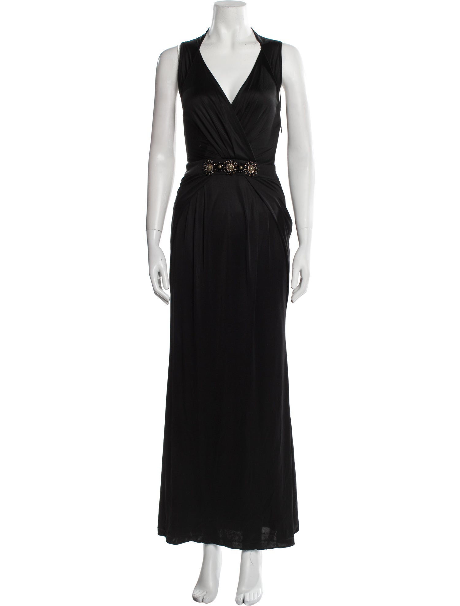 Blumarine V-Neck Long Dress