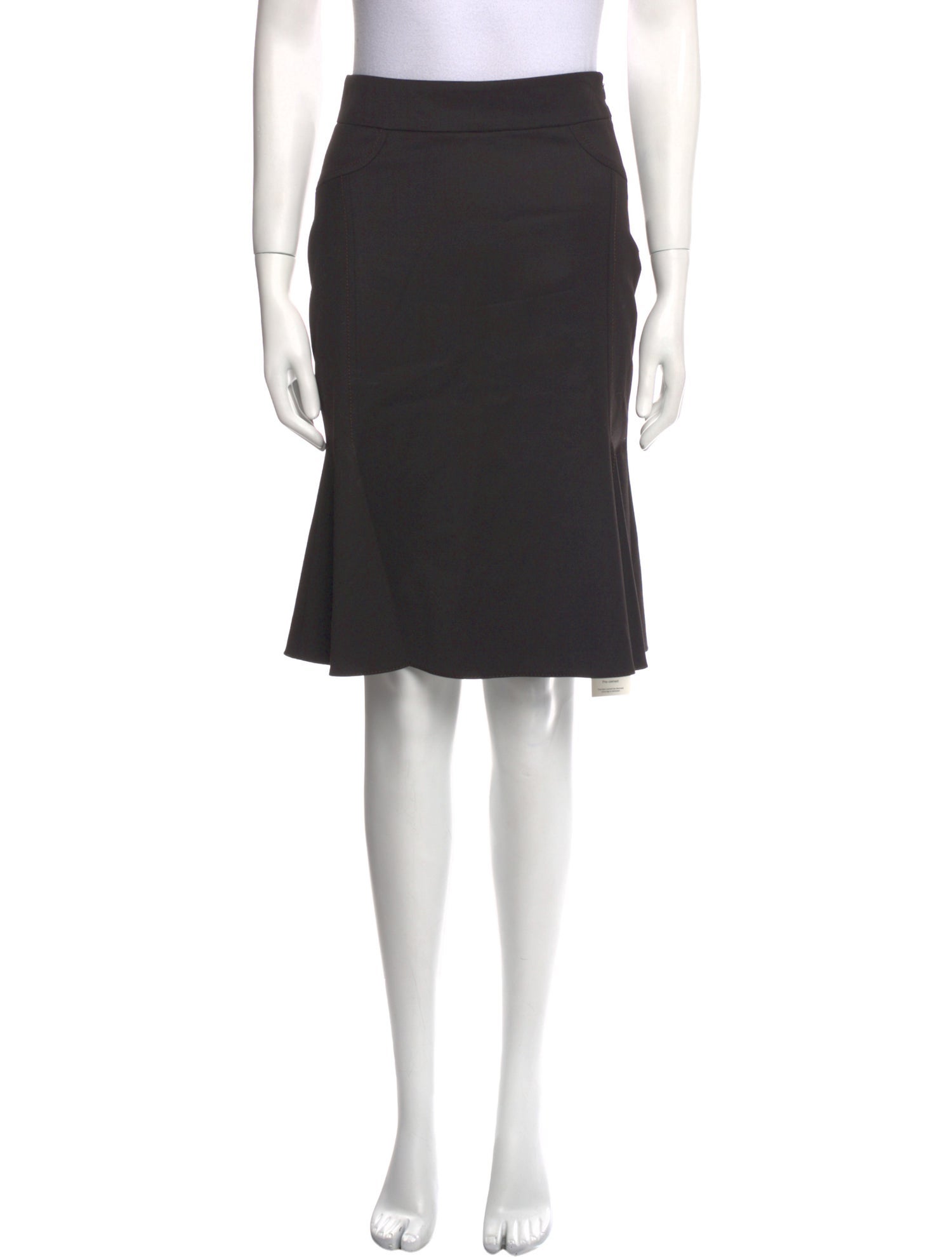 スカート BLUMARINE Black Wool Skirt Denim Skirt With Logo Print | Blumarine