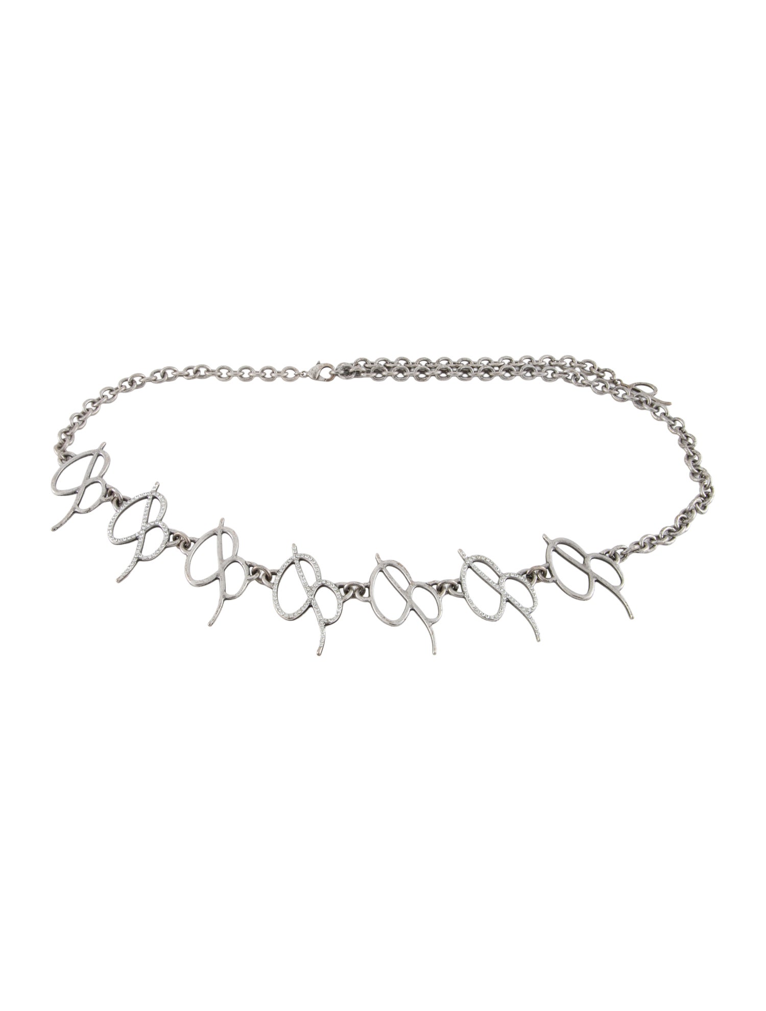 Blumarine Skinny Metal Waist Belt