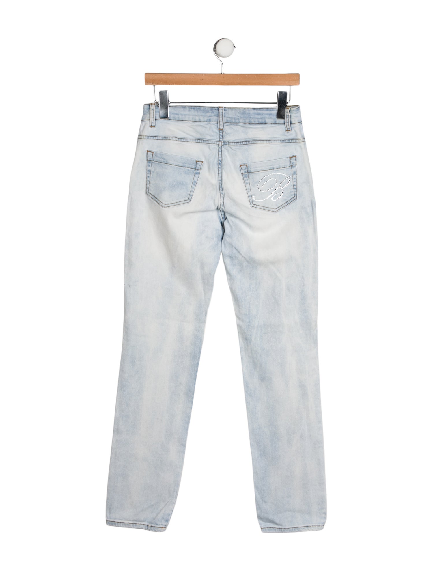 Blumarine Mid-Rise Straight Leg Jeans