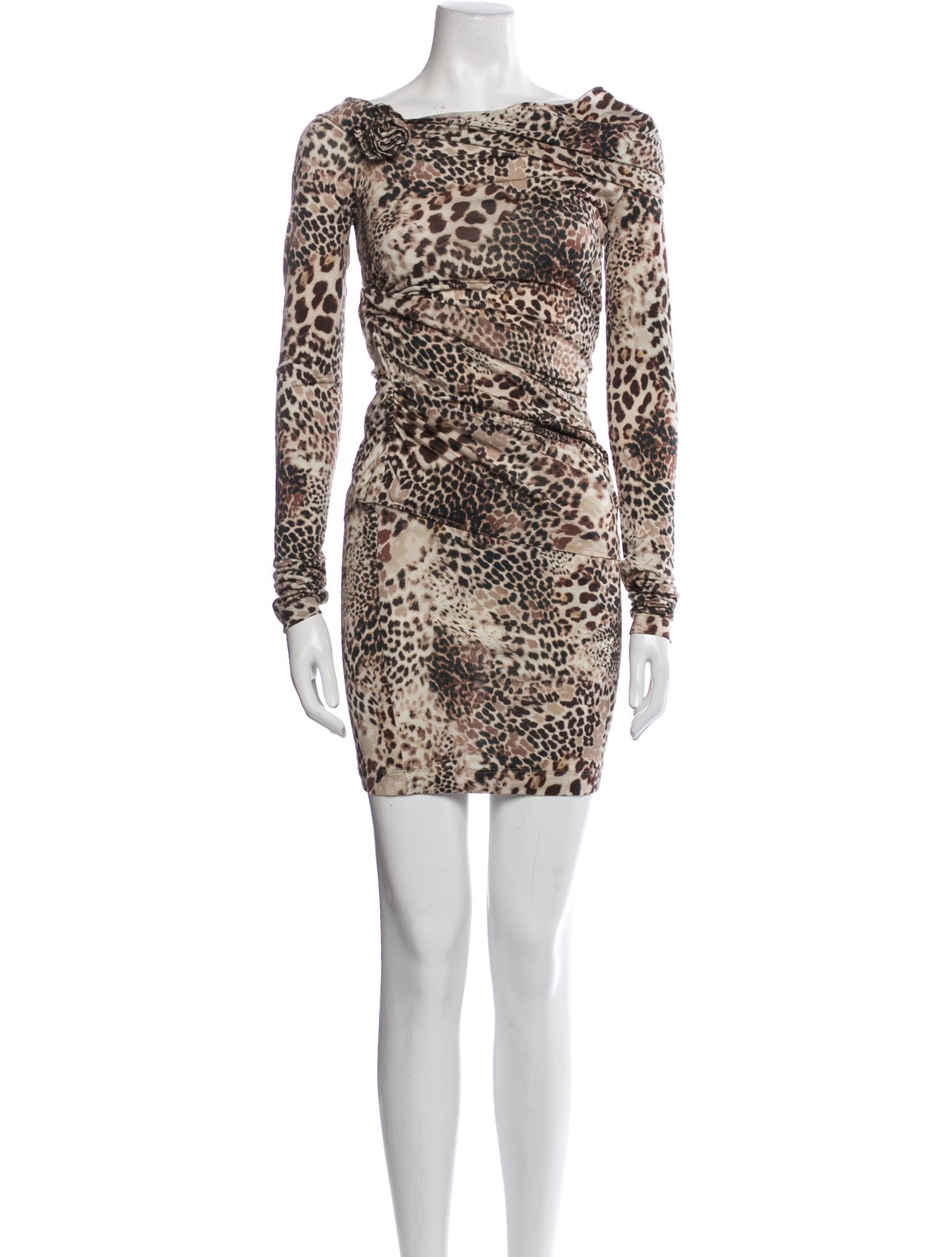Blumarine Animal Print Mini Dress