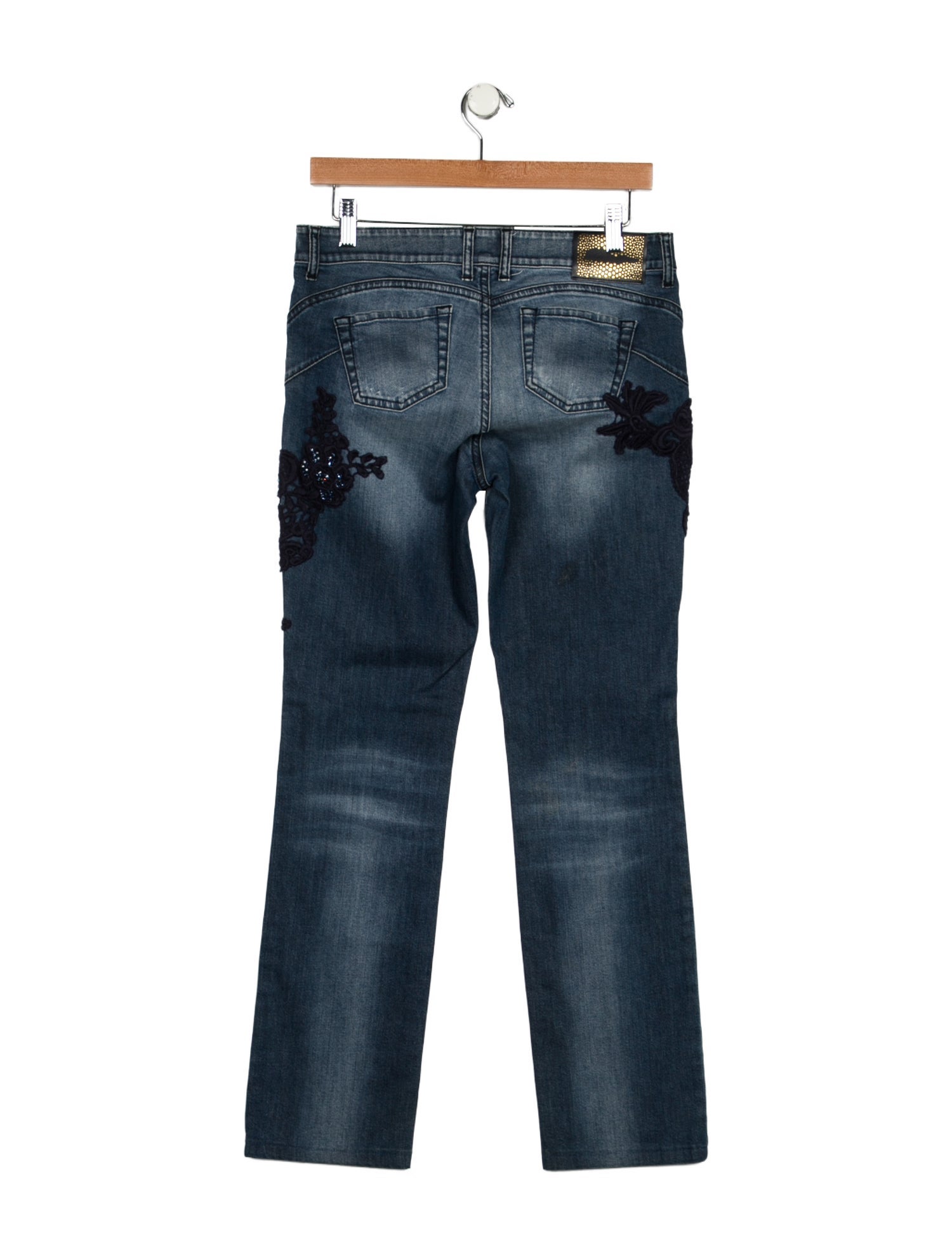 Blumarine Mid-Rise Straight Leg Jeans