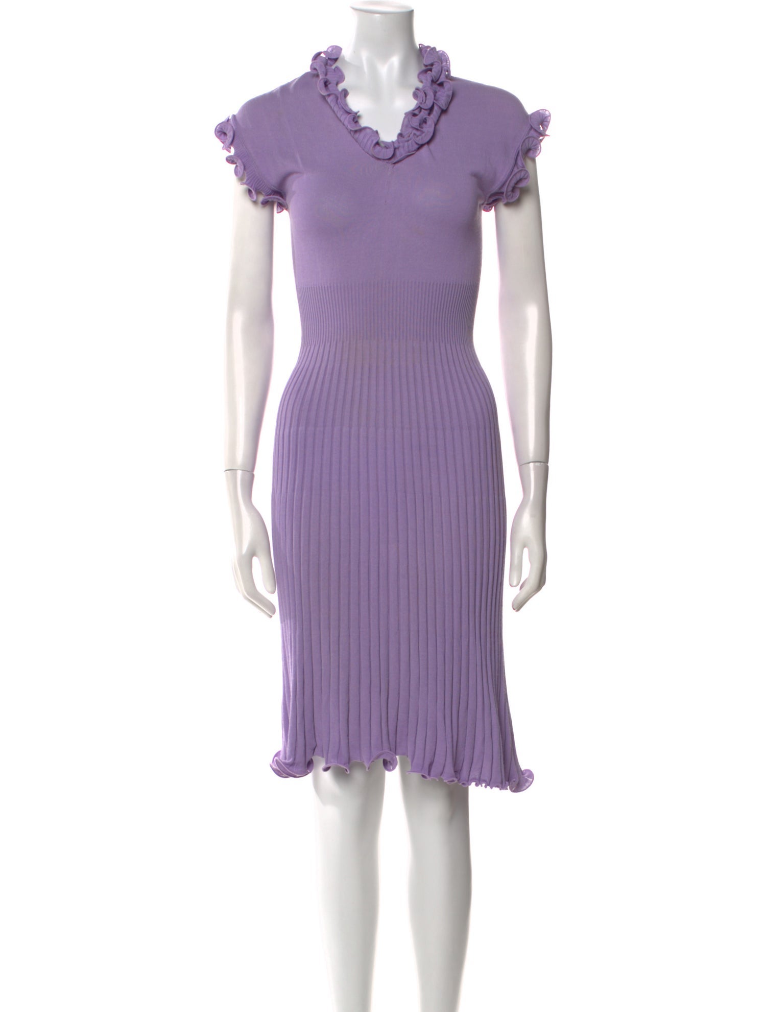 Blumarine Cowl Neck Knee-Length Dress