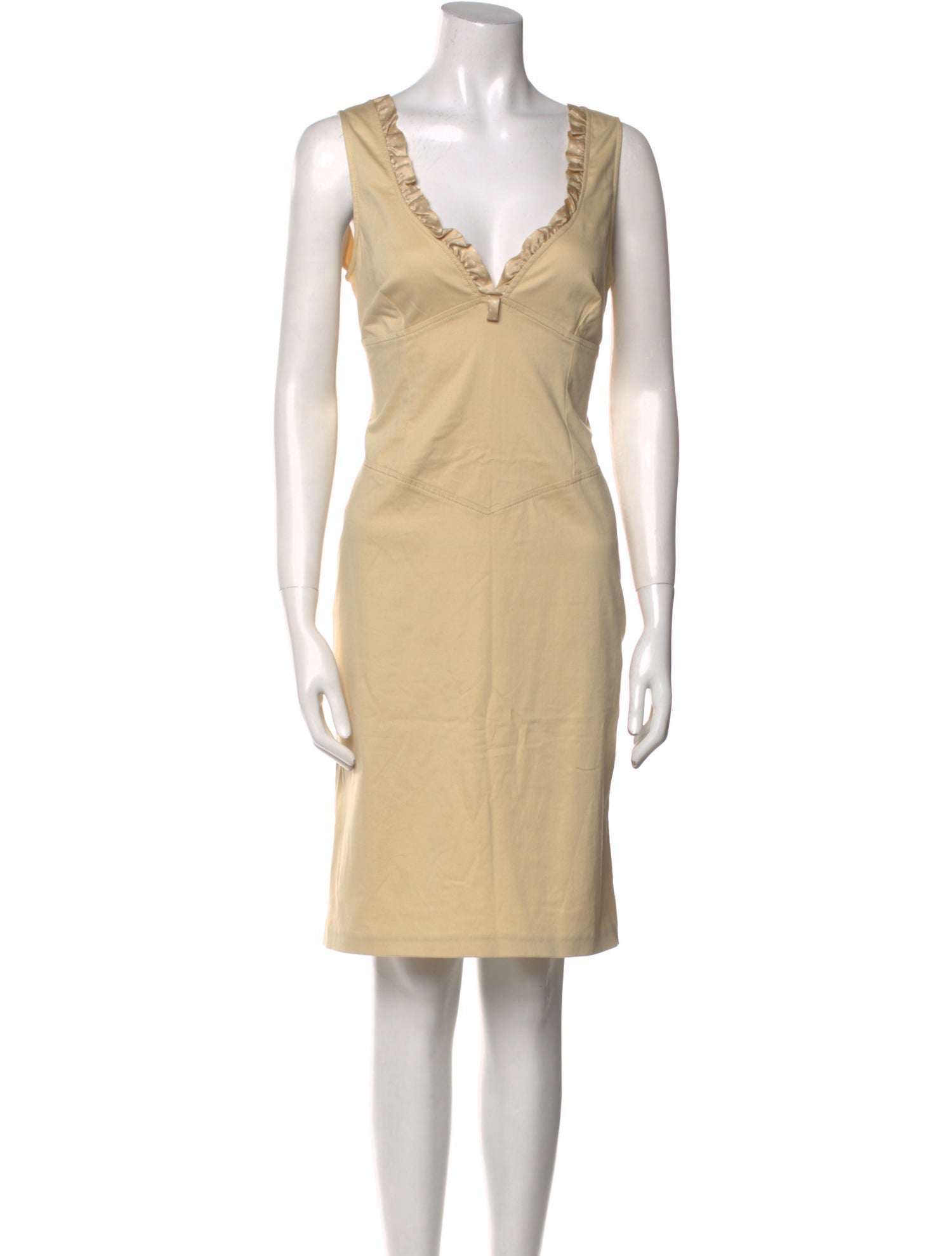 Blumarine V-Neck Knee-Length Dress