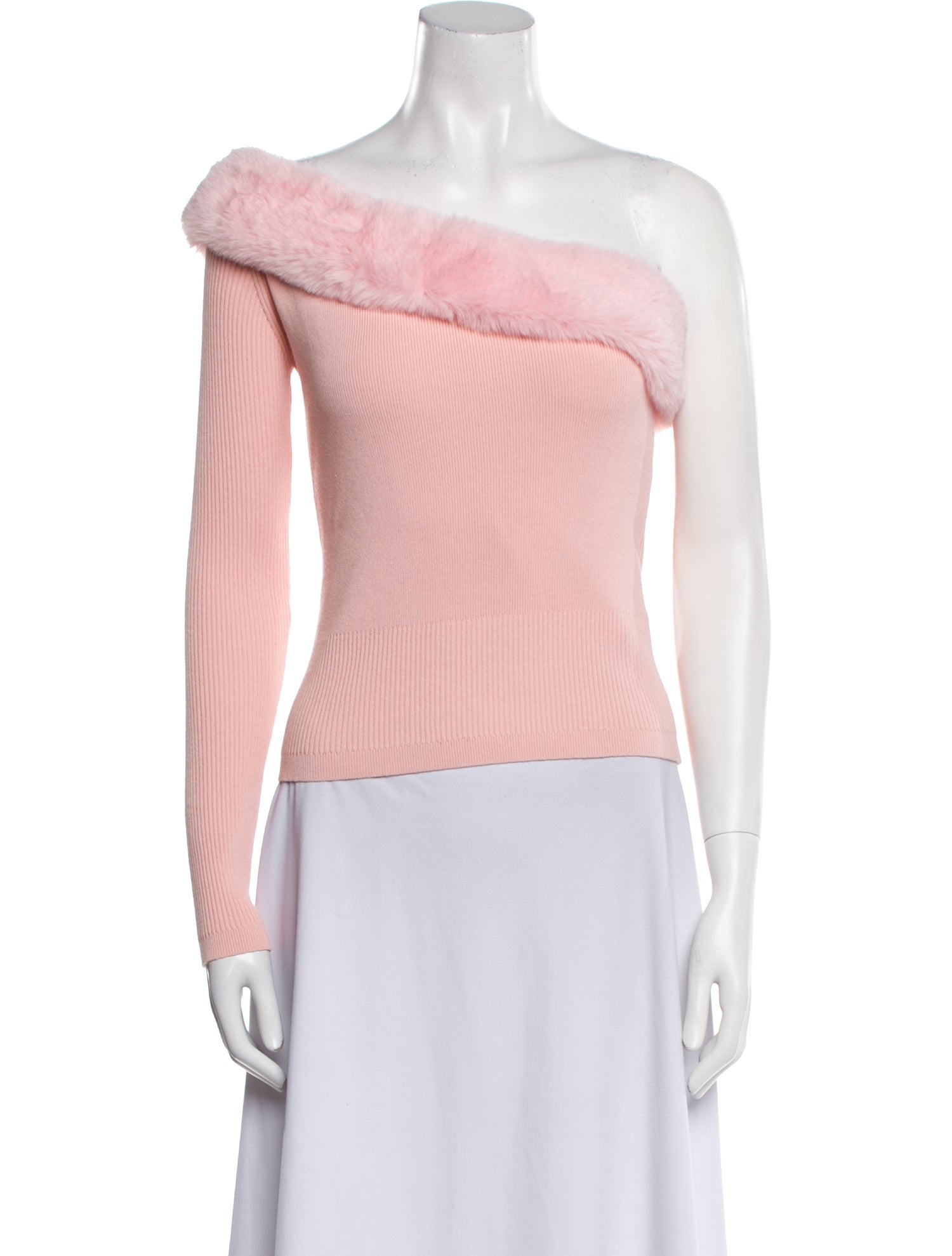 Blumarine One-Shoulder Long Sleeve Top