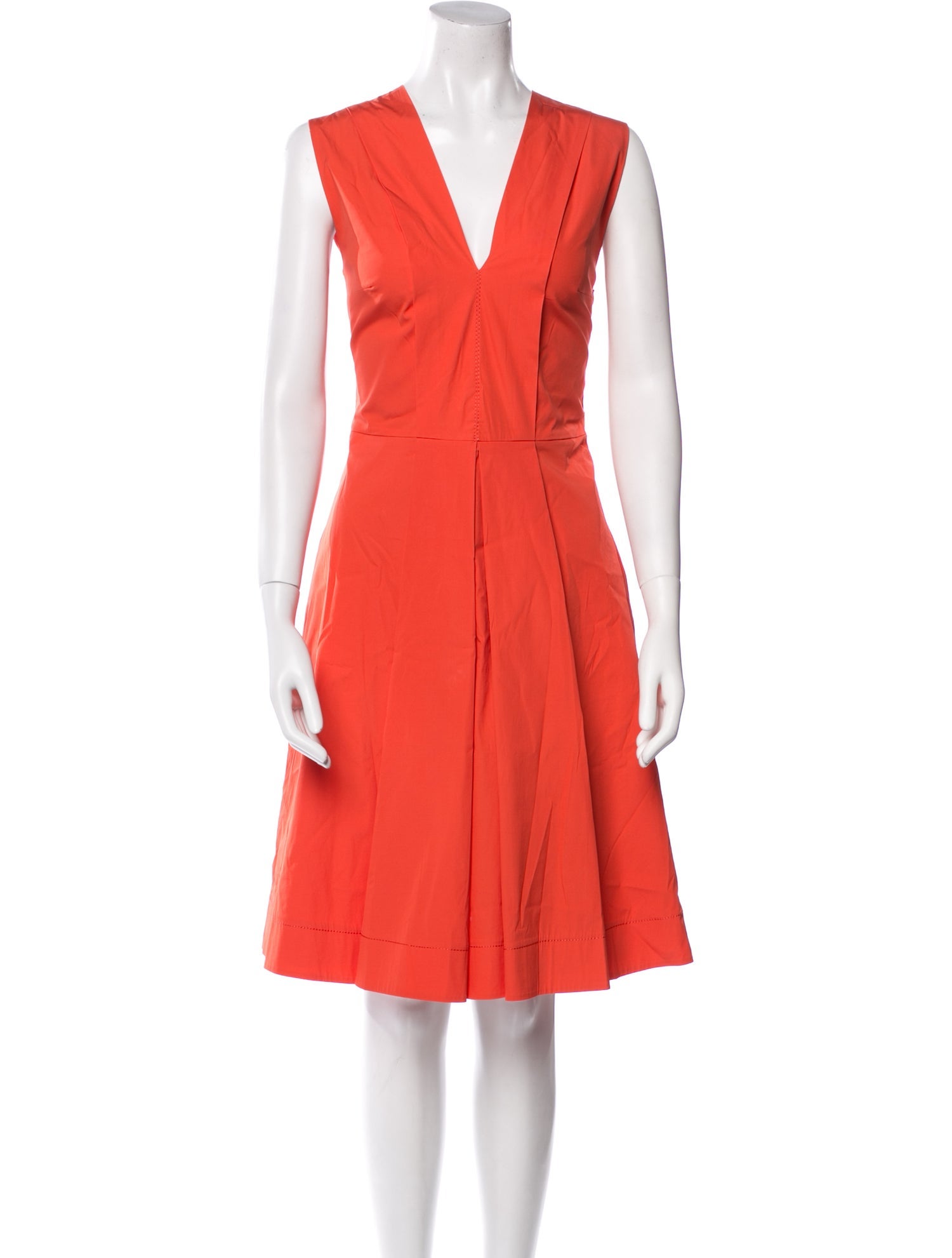 Blumarine V-Neck Knee-Length Dress