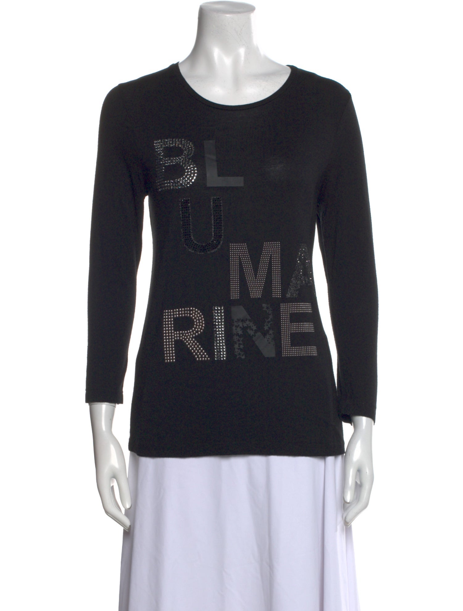 Blumarine Graphic Print Scoop Neck T-Shirt