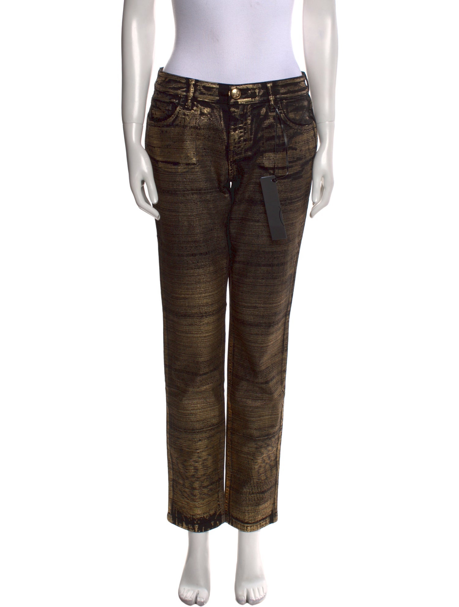 Blumarine Animal Print Straight Leg Pants w/ Tags