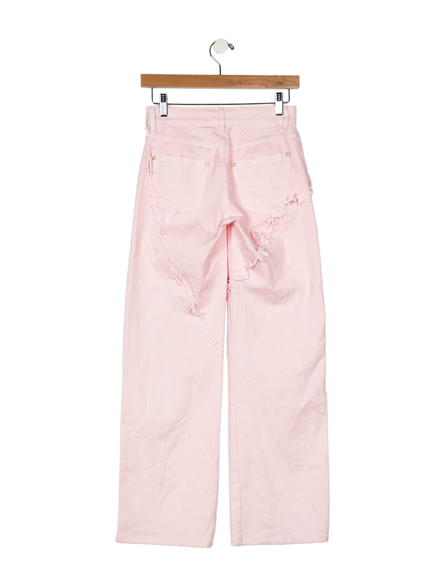 Blumarine Mid-Rise Wide Leg Jeans